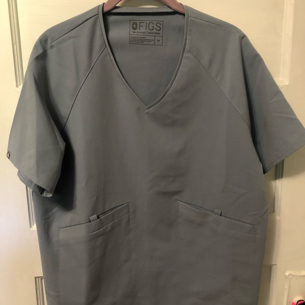 Figs dusty blue limited edition scrub top medium